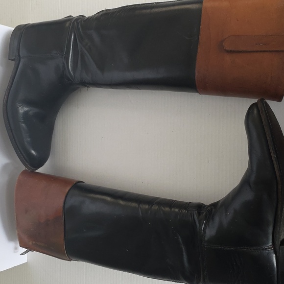 Two-Tone Leather Riding Boots - Picture 13 of 16